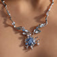 Platinum Plated Blue Shell Necklace