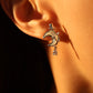Platinum Plated Moon Star Earrings