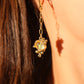 18K Real Gold Plated Opal Dangle Earrings
