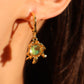 18K Real Gold Plated Opal Dangle Earrings