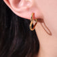 18K Gold Stainless Steel Heart Hoops Earrings