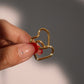 18K Gold Stainless Steel Heart Hoops Earrings