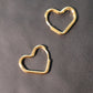 18K Gold Stainless Steel Heart Hoops Earrings