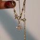 18K Real Gold Plated Diamond Cross Necklace