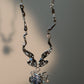 Platinum Plated Blue Shell Necklace