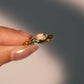 18K Real Gold Plated White Opal Ring