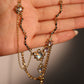 18K Real Gold Plated Moonstone Dangle Necklace