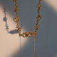 18K Real Gold Plated Opal Twist Necklace