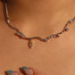 Platinum plated Blue Gem Diamonds Necklace
