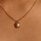 18K Gold Stainless Steel Pearl Shell Necklace