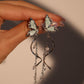 Butterfly Pearls Dangle Earrings