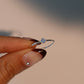 925 Sterling Silver Blue Gem Flower Ring
