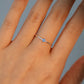 925 Sterling Silver Blue Gem Flower Ring