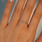 925 Sterling Silver Blue Gem Flower Ring