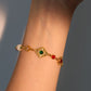 18K Real Gold Plated Natural Agate Pearl Star Bracelet