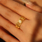 24K Gold Vermeil White Opal Crown Ring