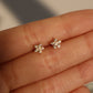 18K Gold Vermeil Diamond Flake Stud Earrings