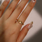 18K Real Gold Plated White Opal Ring