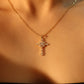 14K Real Gold Plated Eternal Cross Necklace