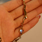 18K Real Gold Plated Multi Moonstones Wave Necklace