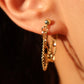 18K Gold Stainless Steel Chain Hoop Earrings