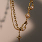 18K Real Gold Plated Pearl Star Necklace