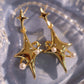 18K Real Gold Plated Saturn Star Earrings