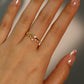 18K Gold Vermeil Diamond Star Ring