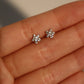 925 Sterling Silver Diamond Flake Stud Earrings
