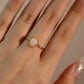 24K Gold Vermeil White Opal Ring