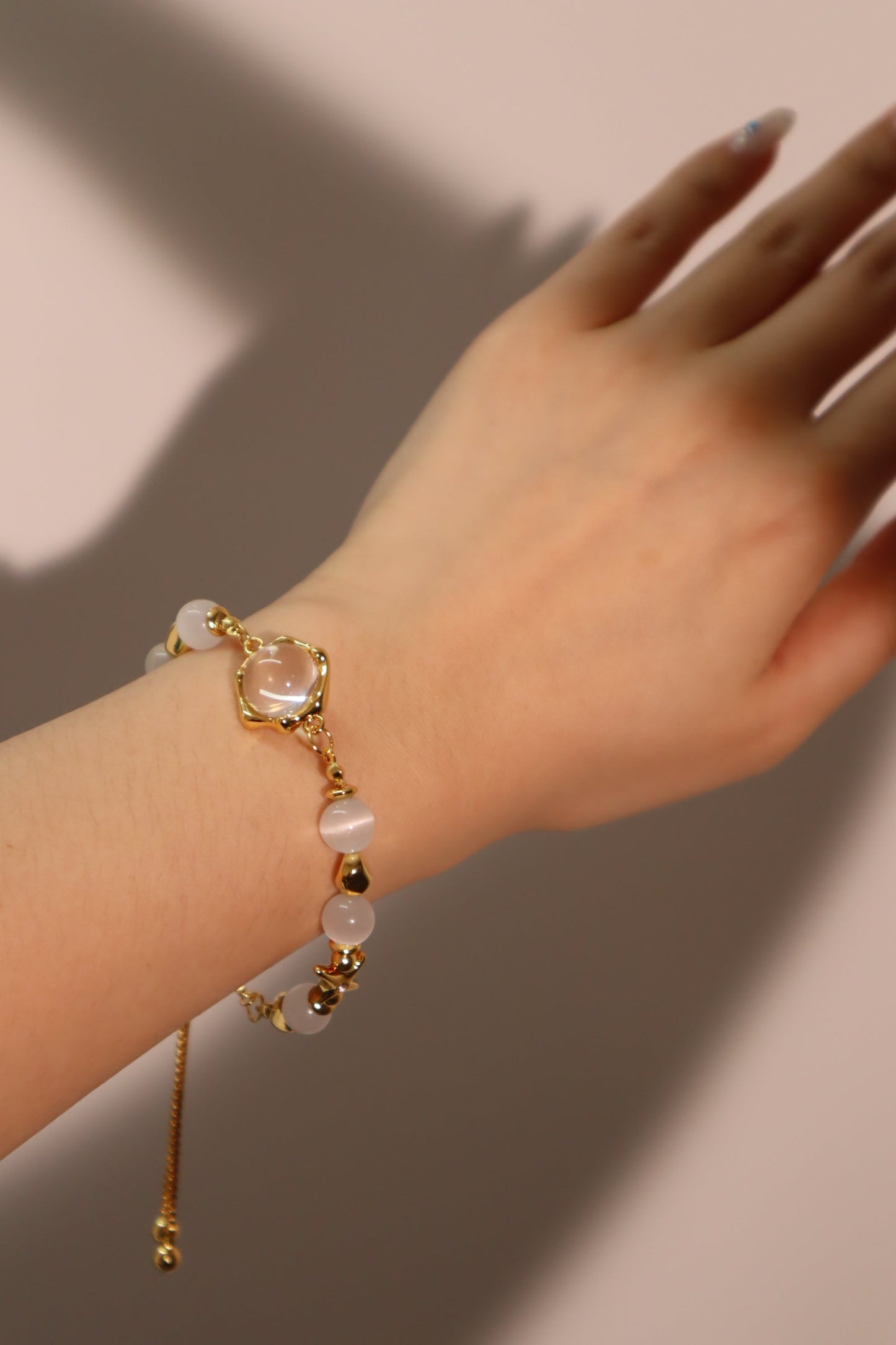 18K Real Gold Plated White Moonlight Bracelet