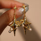 18K Real Gold Plated Saturn Star Earrings