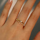 18K Gold Vermeil Diamond Star Ring