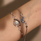 925 Sterling Silver Moonstone Saturn Star Bracelet