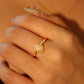 24K Gold Vermeil White Opal Ring