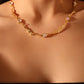 18K Real Gold Plated Multi Moonstones Wave Necklace