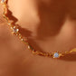 18K Real Gold Plated Multi Moonstones Wave Necklace