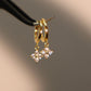 18K Gold Vermeil Lucky Leaf Hoop Earrings