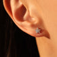 925 Sterling Silver Diamond Flake Stud Earrings