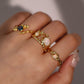 18K Real Gold Plated White Opal Crown Ring