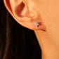 18K Gold Vermeil Diamond Flake Stud Earrings