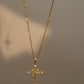 14K Real Gold Plated Eternal Cross Necklace