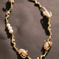 18K Real Gold Plated White Pearls Necklace