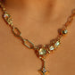 18K Real Gold Plated Opal Star Necklace