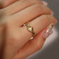 18K Real Gold Plated White Opal Ring