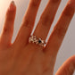 Black Gem Blossom Ring
