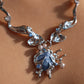 Platinum Plated Blue Shell Necklace