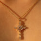 14K Real Gold Plated Eternal Cross Necklace