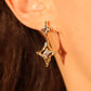 14K Real Gold Plated Diamond Star Earrings