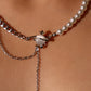 Moonlight Saturn Star Pearl Chain Necklace